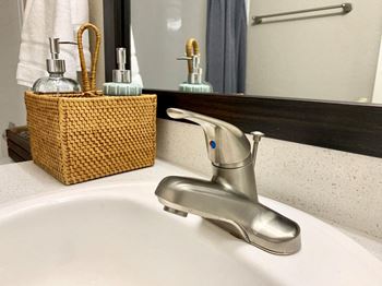 Brush nickle finish bathrooms